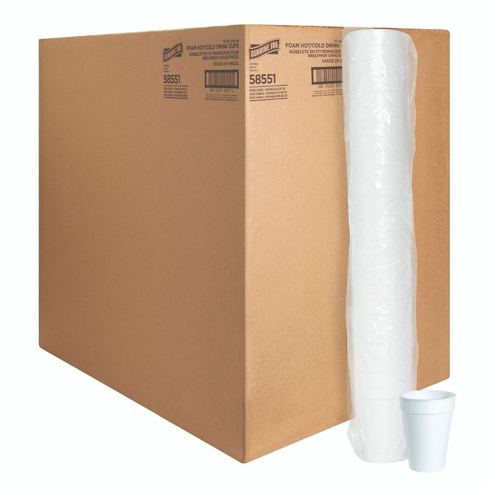 Genuine Joe 10 oz Hot/Cold Foam Cups