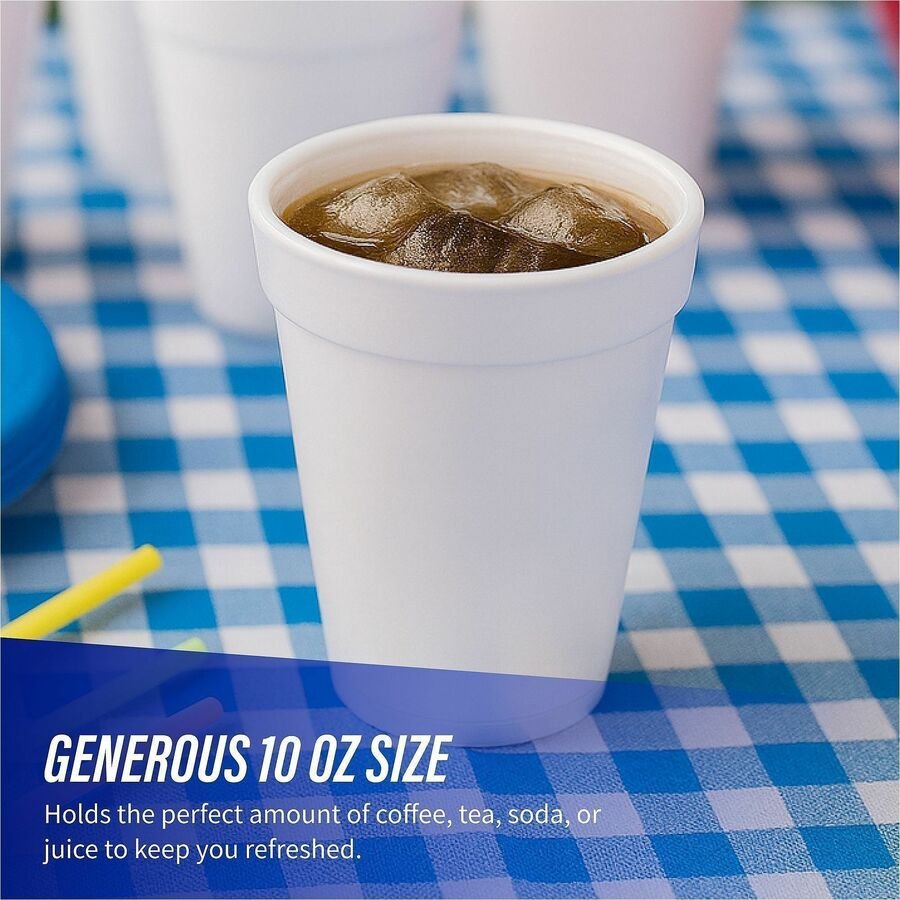 Genuine Joe 10 oz Hot/Cold Foam Cups - Image 2