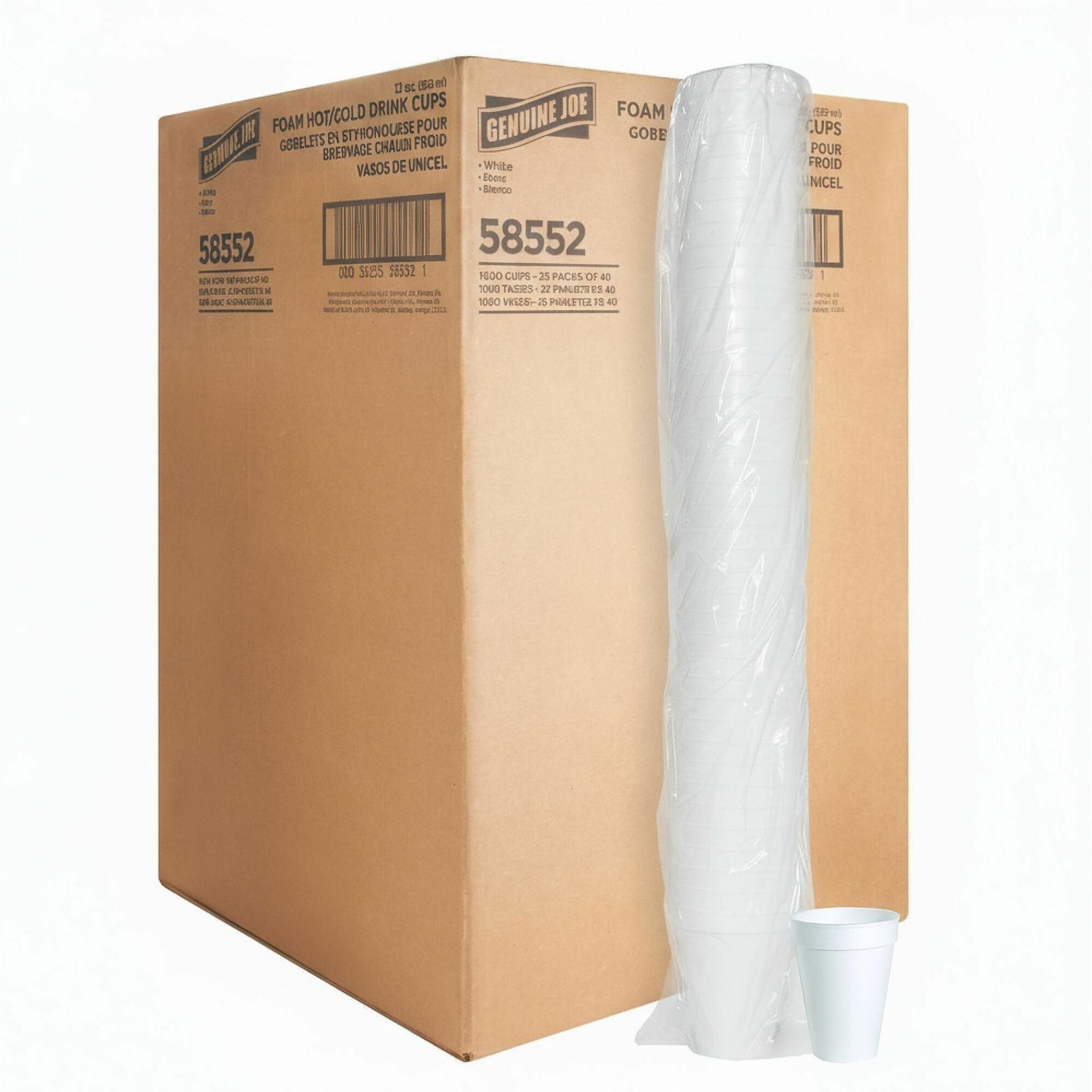 Genuine Joe 12 oz Hot/Cold Foam Cups