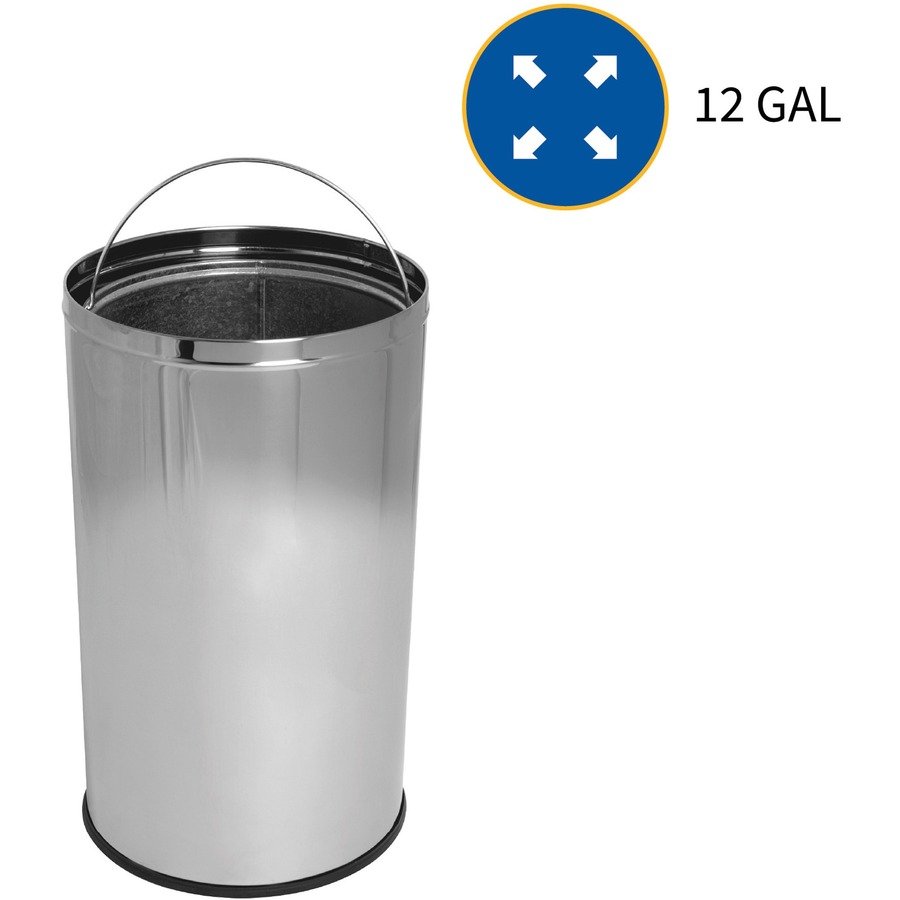 Genuine Joe Push Open Round Top Receptacle - Image 2