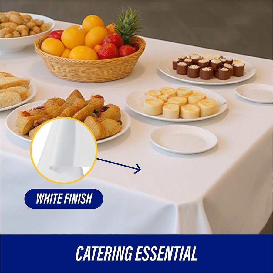 Genuine Joe Plastic Rectangular Table Covers - Image 2
