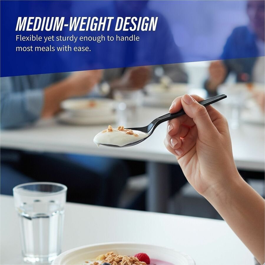 Genuine Joe Medium-Heavyweight Plastic Spoon - Image 2