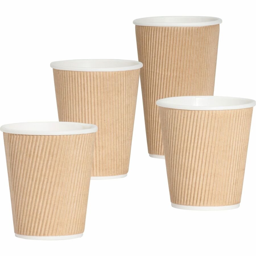 Genuine Joe 16 oz Rippled Hot Cups - Image 2