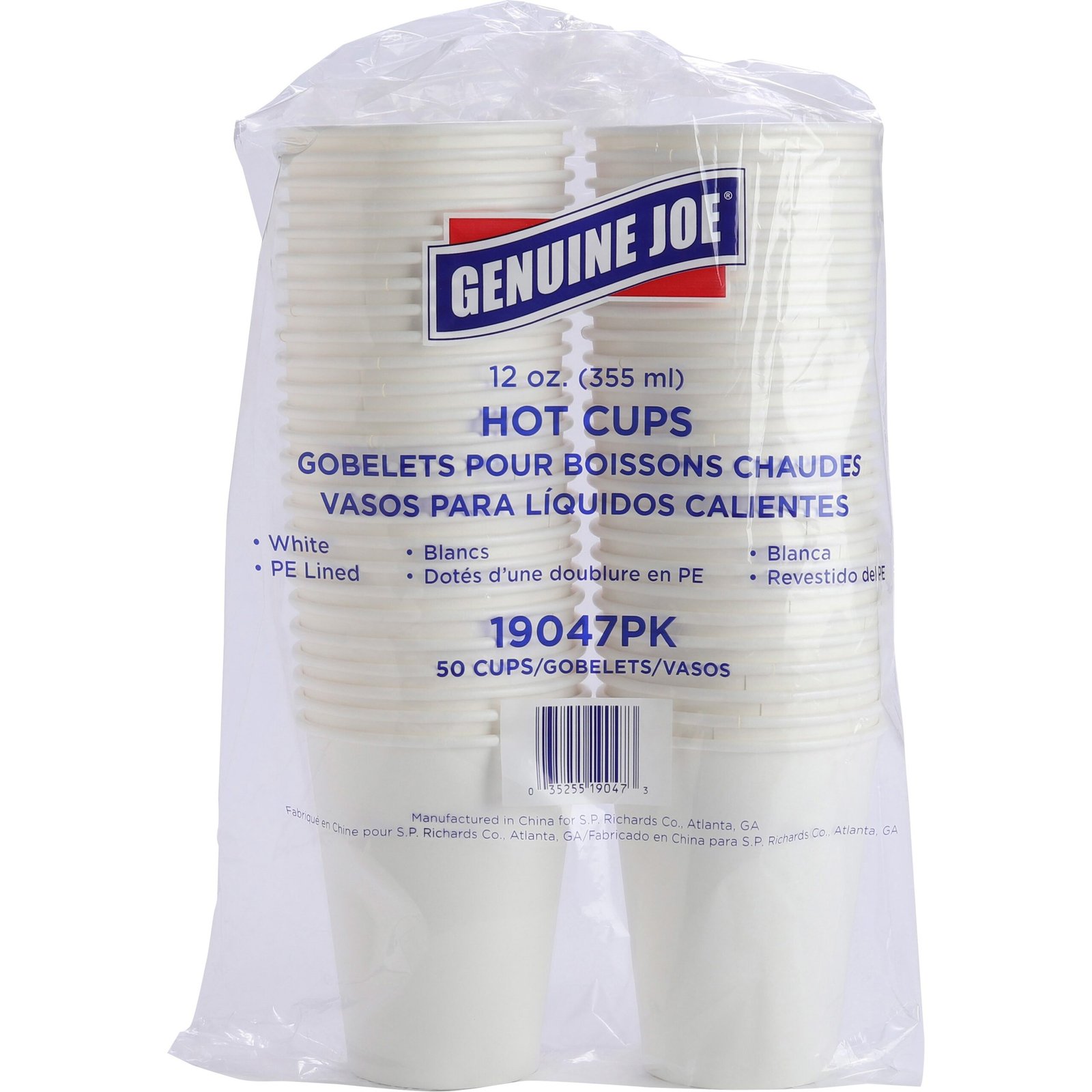 Genuine Joe 12 oz Disposable Hot Cups