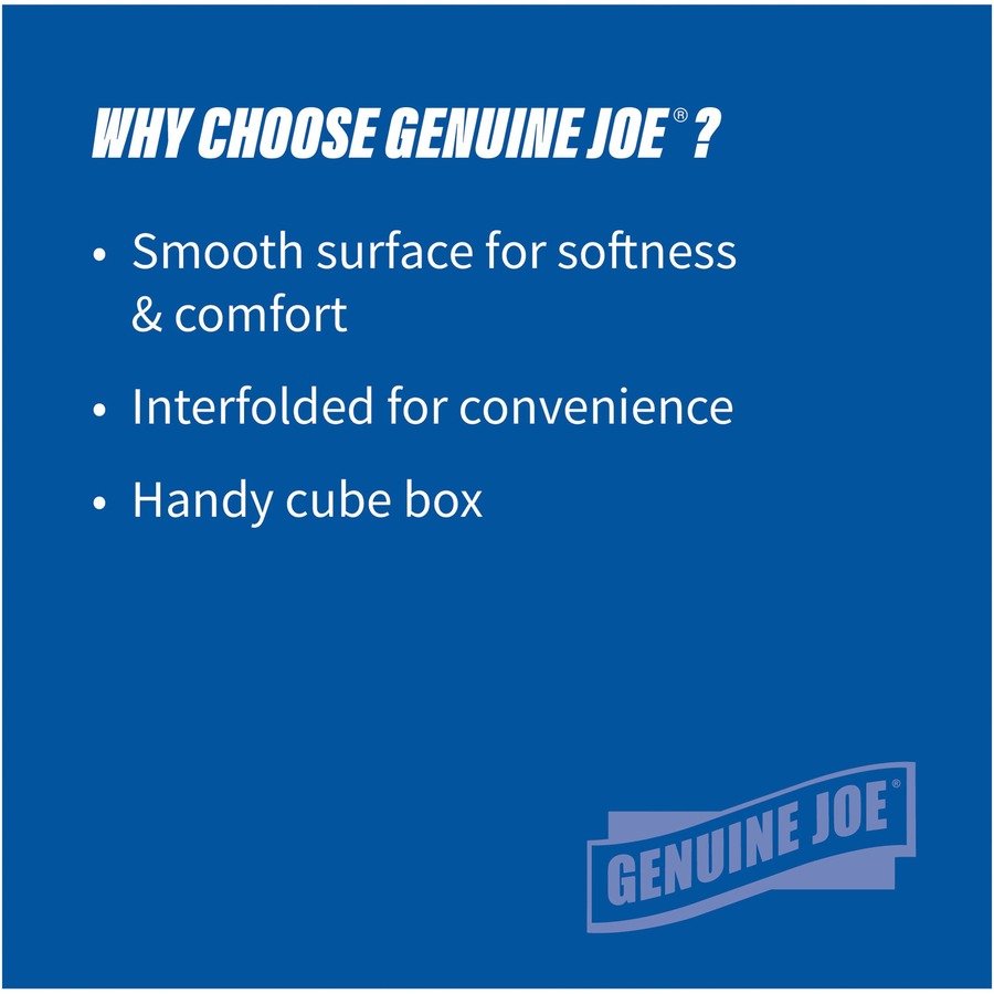 Genuine Joe Cube Box Facial Tissue - Image 2