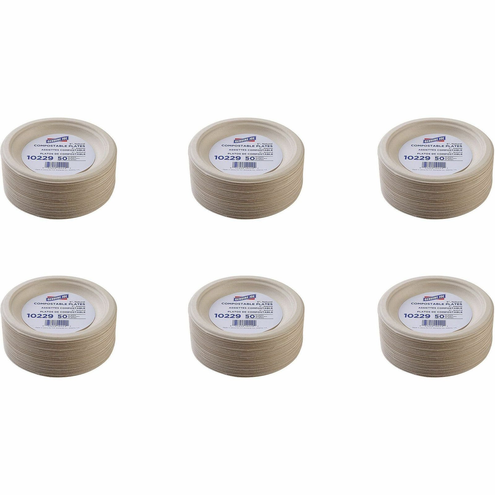 Genuine Joe 6" Compostable Plates