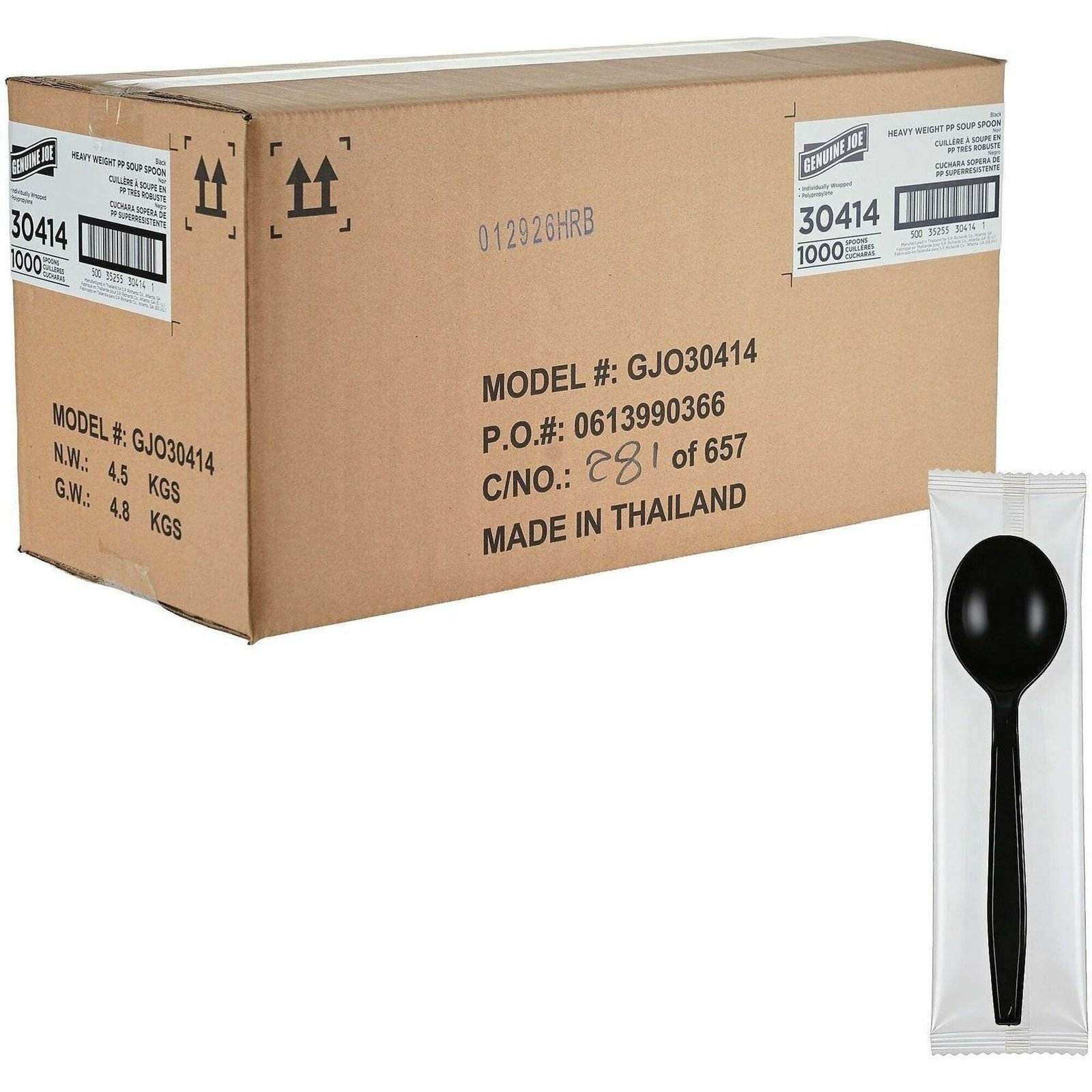 Genuine Joe Heavy-Weight Polypropylene Cutlery