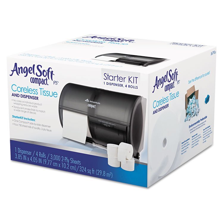 Georgia Pacific® Professional Compact Tissue Dispenser and Angel Soft ps Tissue Start Kit