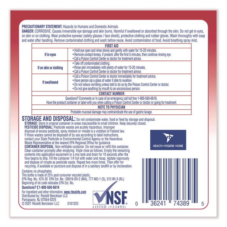 Professional LYSOL® Brand No-Rinse Sanitizer Concentrate - Image 5