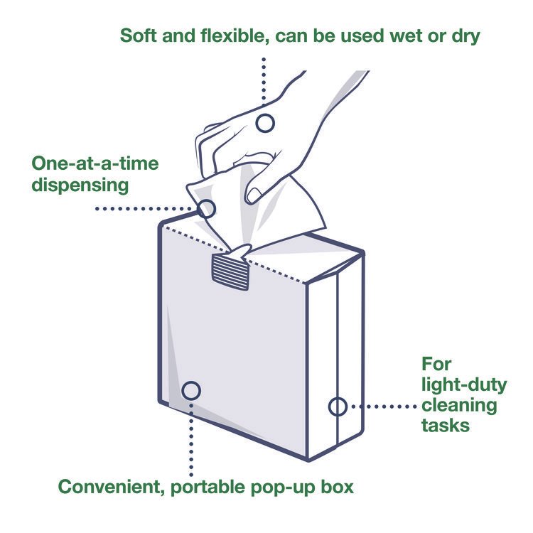 Tork® Light Duty Cleaning Cloth Pop Up Box - Image 3