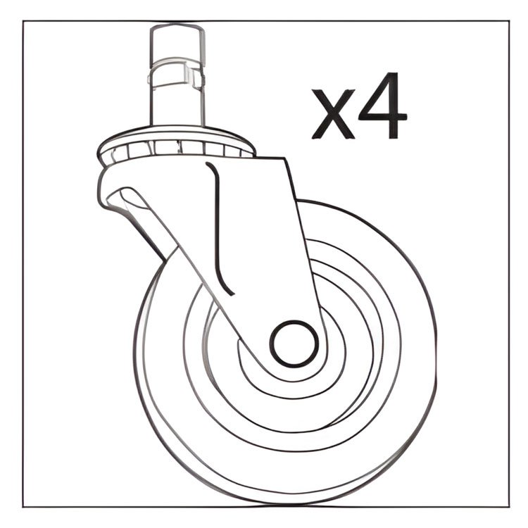 Rubbermaid® Commercial SRP Caster Kit - Image 4