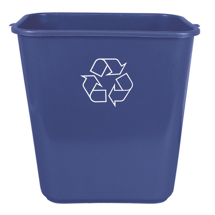 Impact® Soft-Sided Recycle Logo Plastic Wastebasket - Image 2