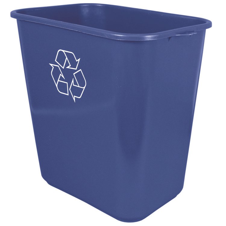 Impact® Soft-Sided Recycle Logo Plastic Wastebasket - Image 4