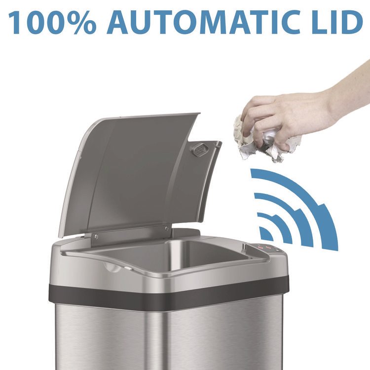 HLS Commercial® Rectangular Sensor Trash Can - Image 2