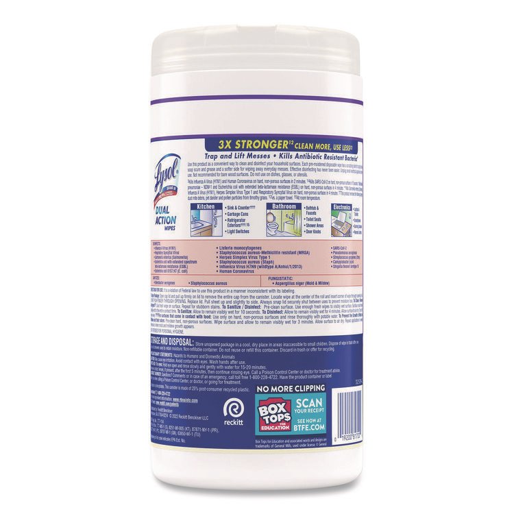 LYSOL® Brand Dual Action™ Disinfecting Wipes - Image 5