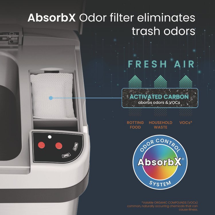 HLS Commercial® Rectangular Sensor Trash Can - Image 4