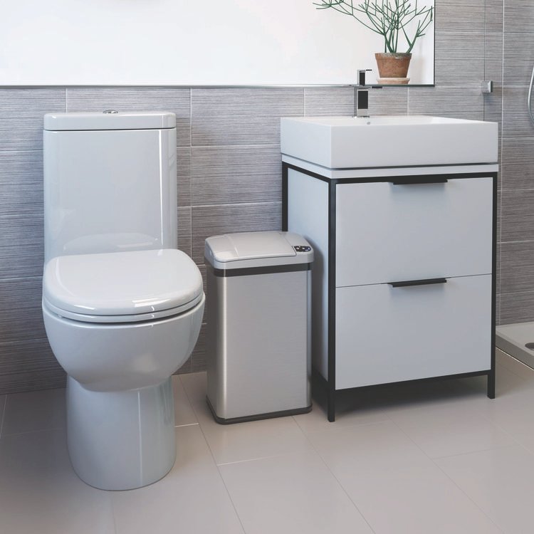 HLS Commercial® Rectangular Sensor Trash Can - Image 3