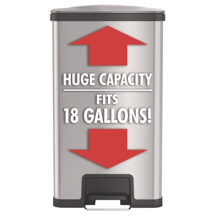 HLS Commercial® Step Pedal Trash Can with AirStep™ Technology - Image 4