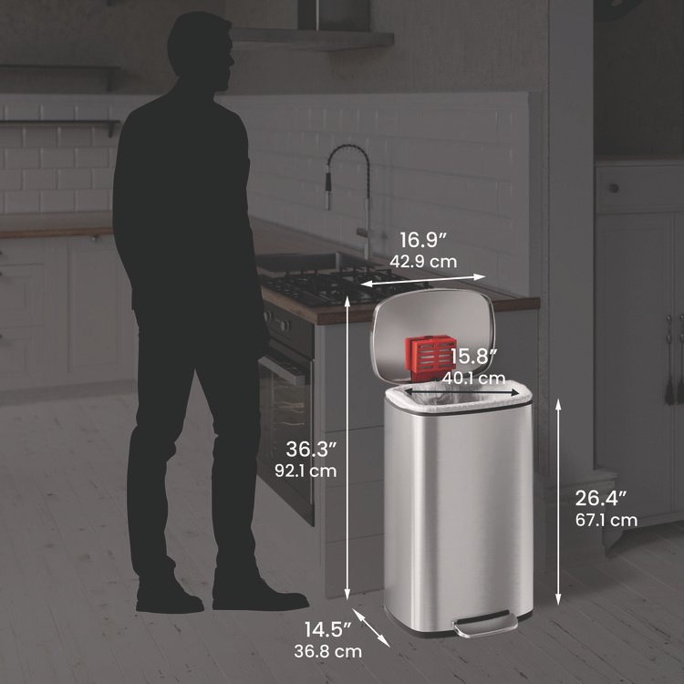 HLS Commercial® Step Pedal Trash Can - Image 6