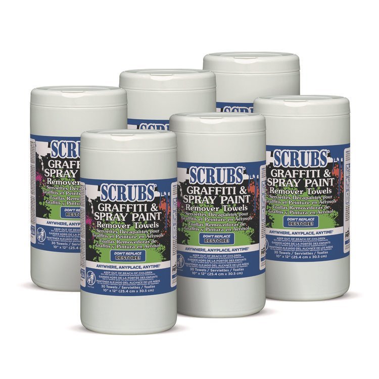 SCRUBS® Graffiti & Spray Paint Remover Towels