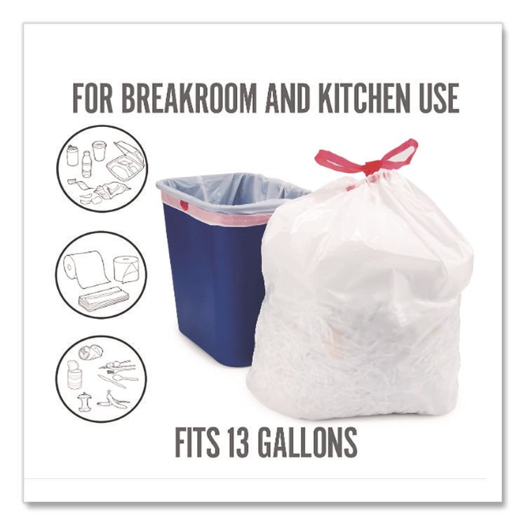 Perk™ Drawstring Tall Kitchen Trash Bags - Image 3