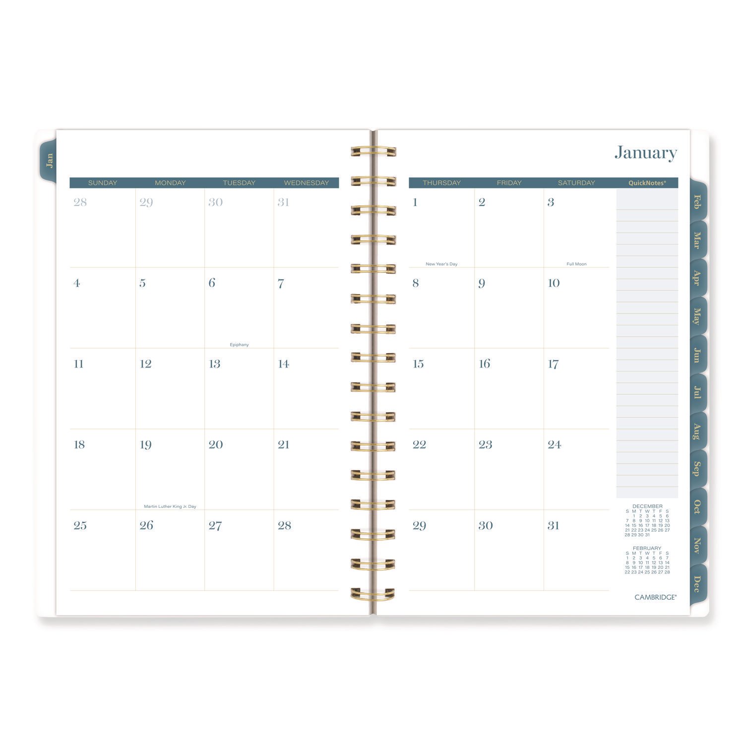 Cambridge® Midnight Garden Weekly/Monthly Planner - Image 3