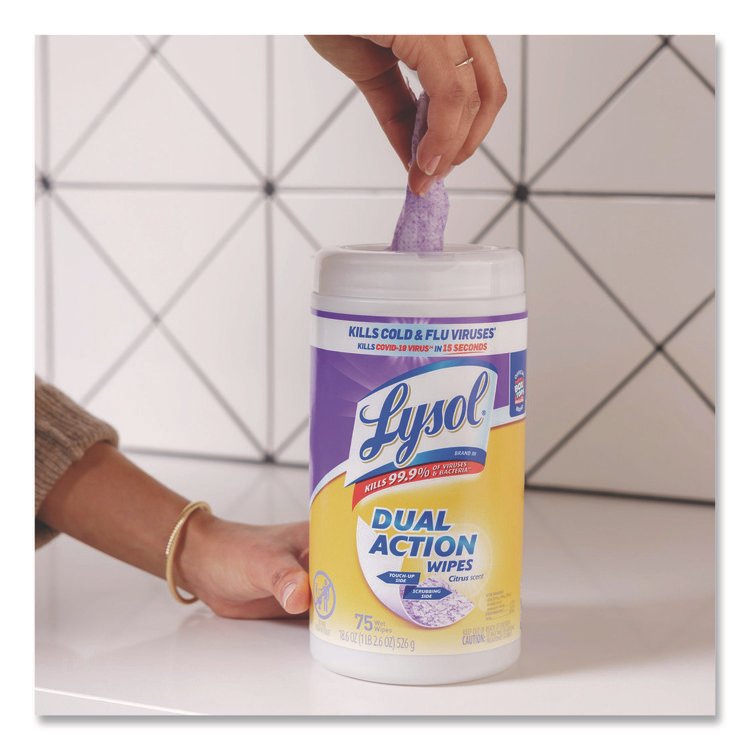 LYSOL® Brand Dual Action™ Disinfecting Wipes - Image 3
