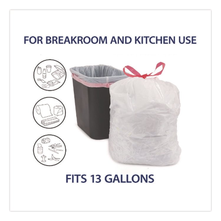 Perk™ Drawstring Tall Kitchen Trash Bags - Image 3
