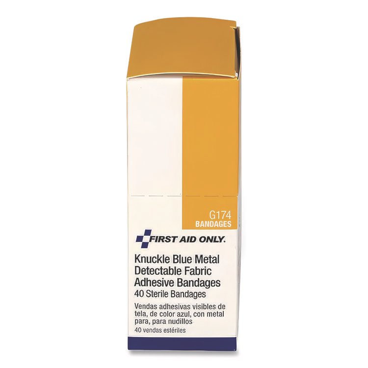 First Aid Only™ Blue Metal Detectable Fabric Adhesive Bandages - Image 3
