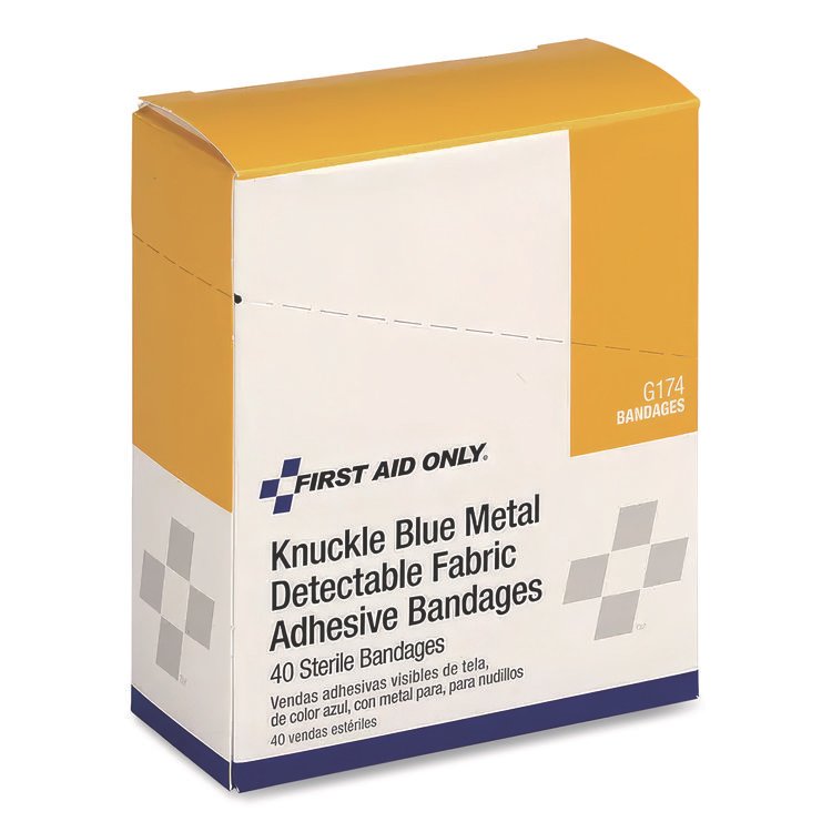First Aid Only™ Blue Metal Detectable Fabric Adhesive Bandages - Image 4