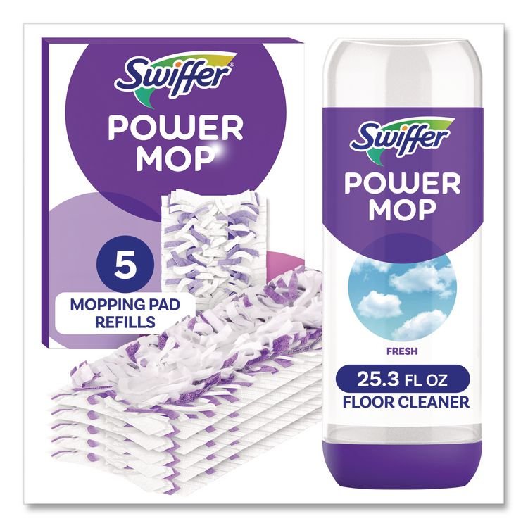 Swiffer® PowerMop Cleaning Solution and Pads Refill Pack - Image 2
