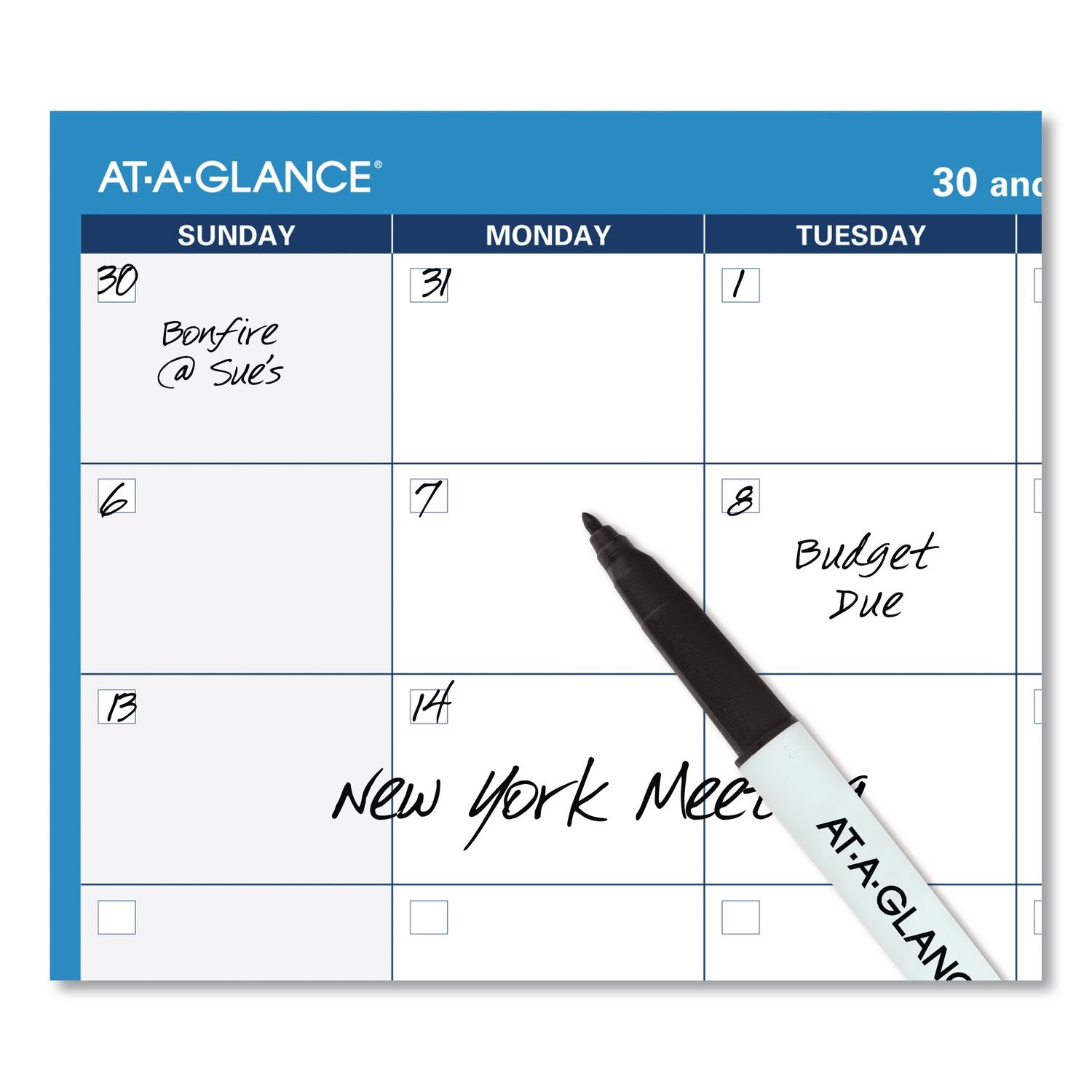 AT-A-GLANCE® 30/60-Day Undated Horizontal Erasable Wall Planner - Image 3