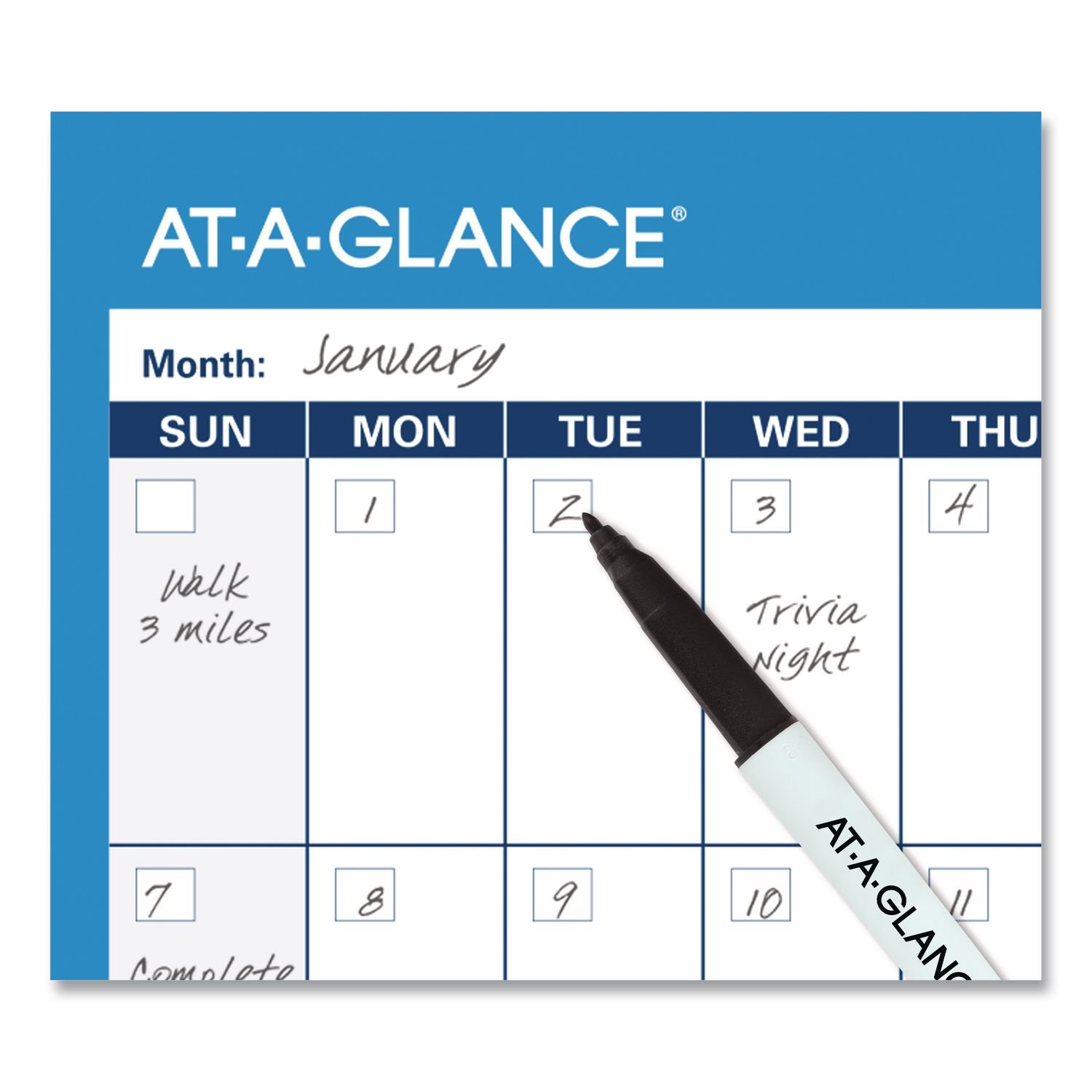 AT-A-GLANCE® 90/120-Day Undated Horizontal Erasable Wall Planner - Image 3