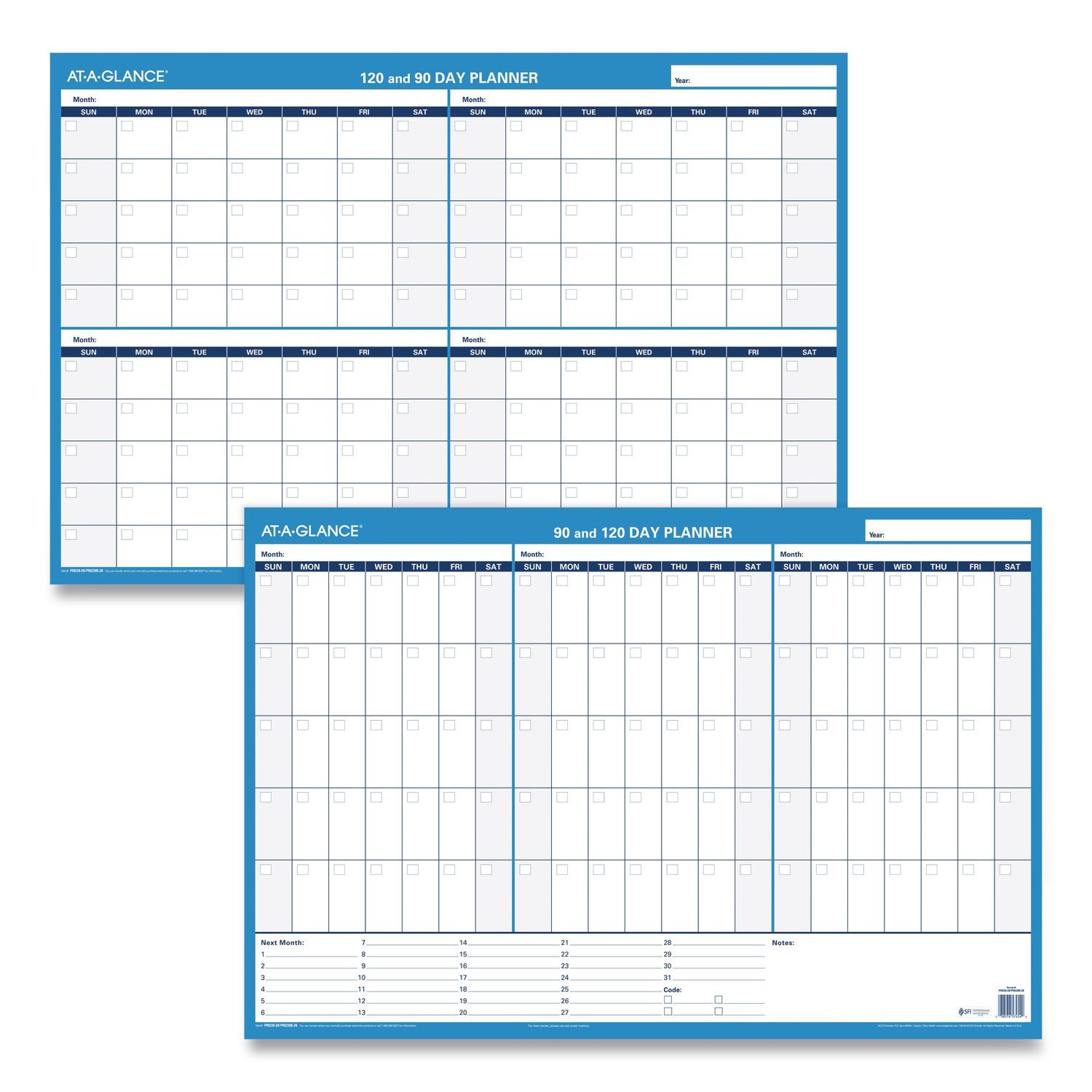 AT-A-GLANCE® 90/120-Day Undated Horizontal Erasable Wall Planner