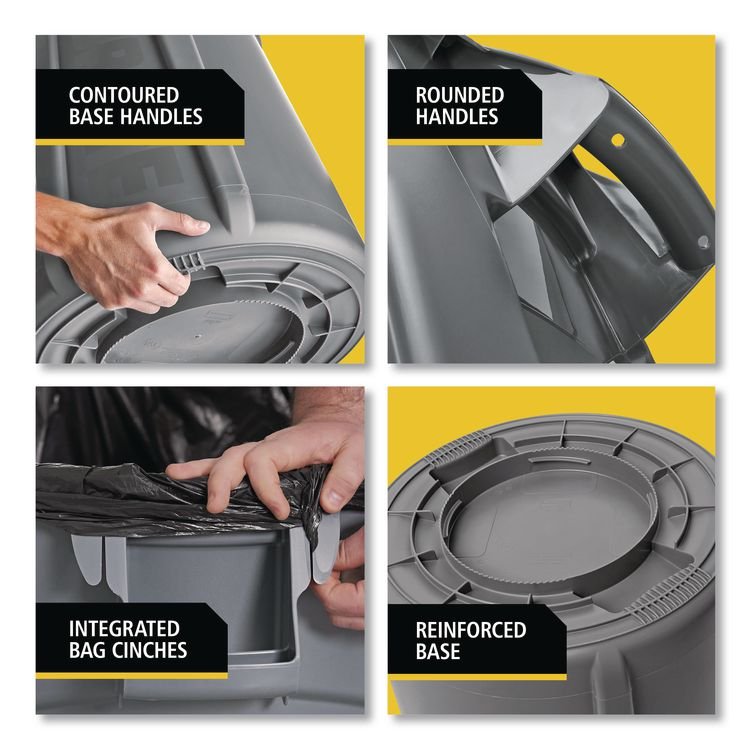 Rubbermaid® Commercial Vented Round BRUTE® Container - Image 3