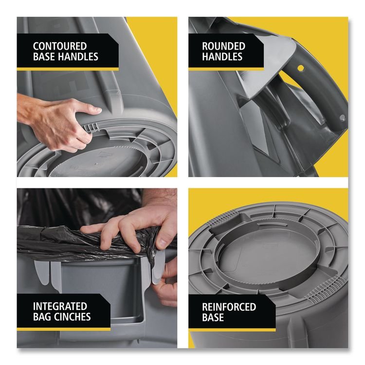 Rubbermaid® Commercial Vented Round BRUTE® Container - Image 3