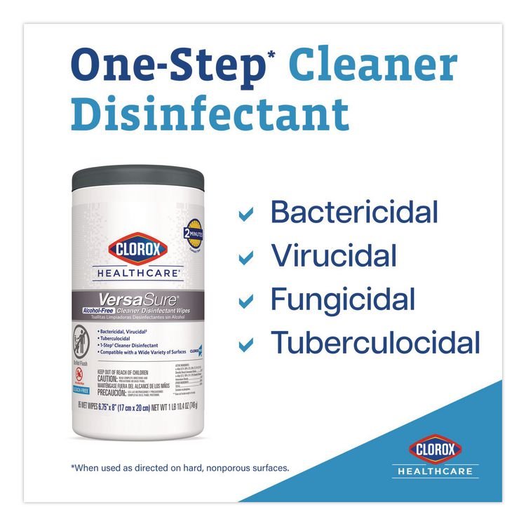Clorox Healthcare® VersaSure Cleaner™ Disinfectant Wipes - Image 6