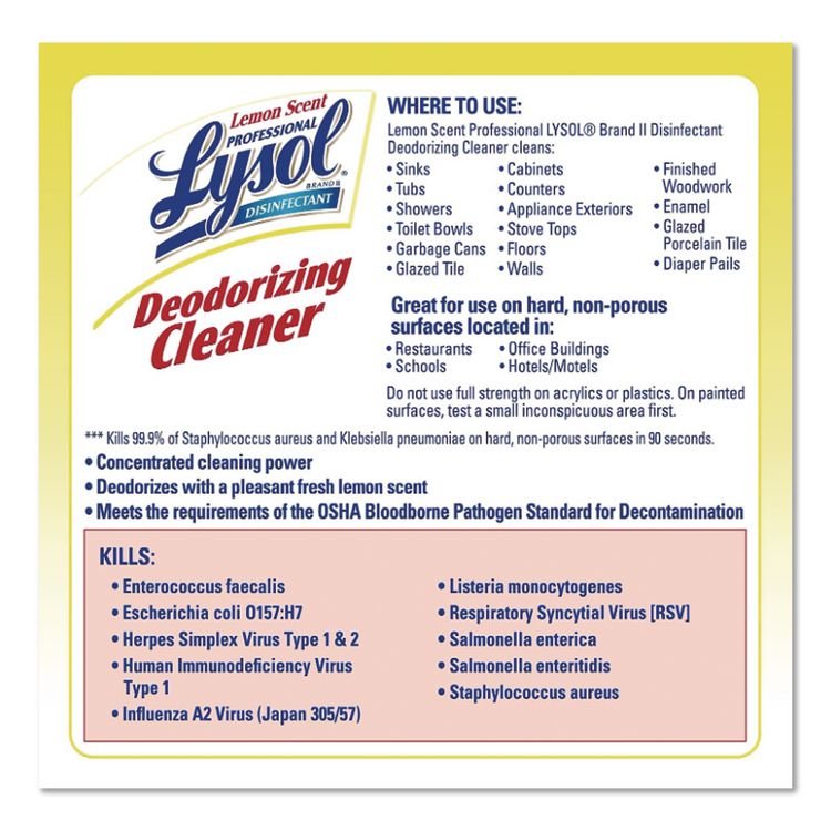 Professional LYSOL® Brand Disinfectant Deodorizing Cleaner Concentrate - Image 6