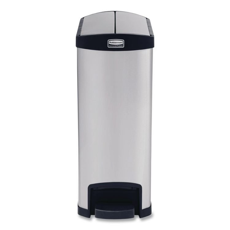 Rubbermaid® Commercial Slim Jim Stainless Steel Step-On Container - Image 2