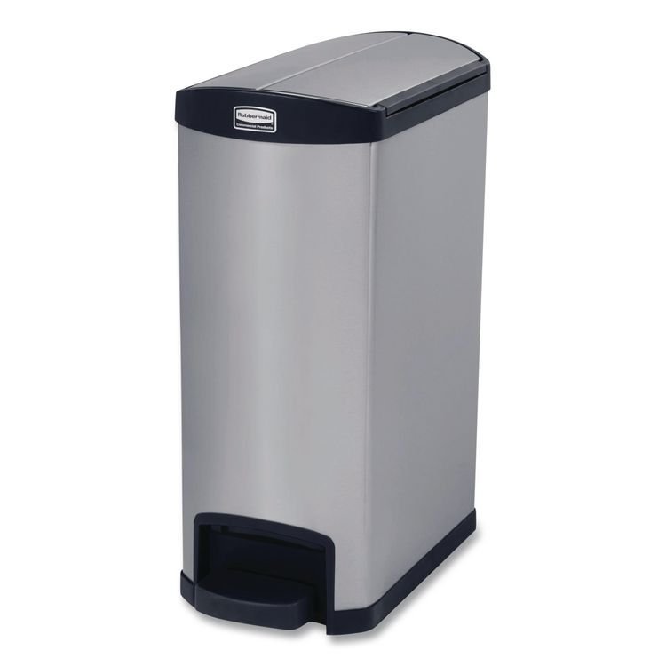 Rubbermaid® Commercial Slim Jim Stainless Steel Step-On Container