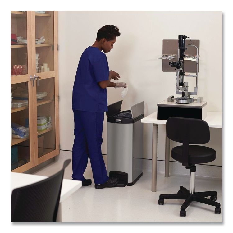 Rubbermaid® Commercial Slim Jim Stainless Steel Step-On Container - Image 3