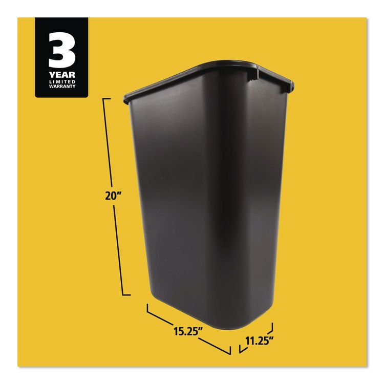 Rubbermaid® Commercial Deskside Plastic Wastebasket - Image 3