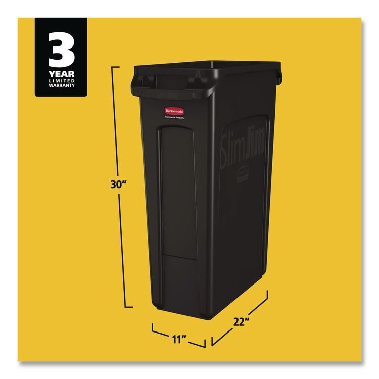 Rubbermaid® Commercial Slim Jim with Venting Channels - Image 2