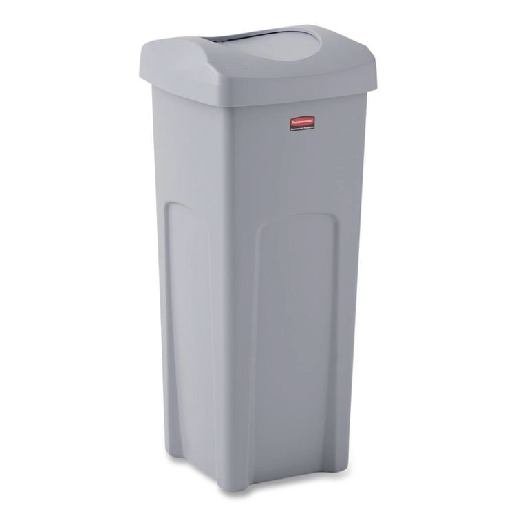 Rubbermaid® Commercial Universal Square Trash Can with Swing Lid