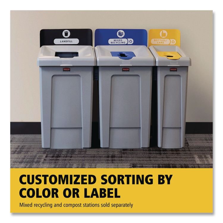 Rubbermaid® Commercial Slim Jim Recycling Station 1-Stream - Image 3