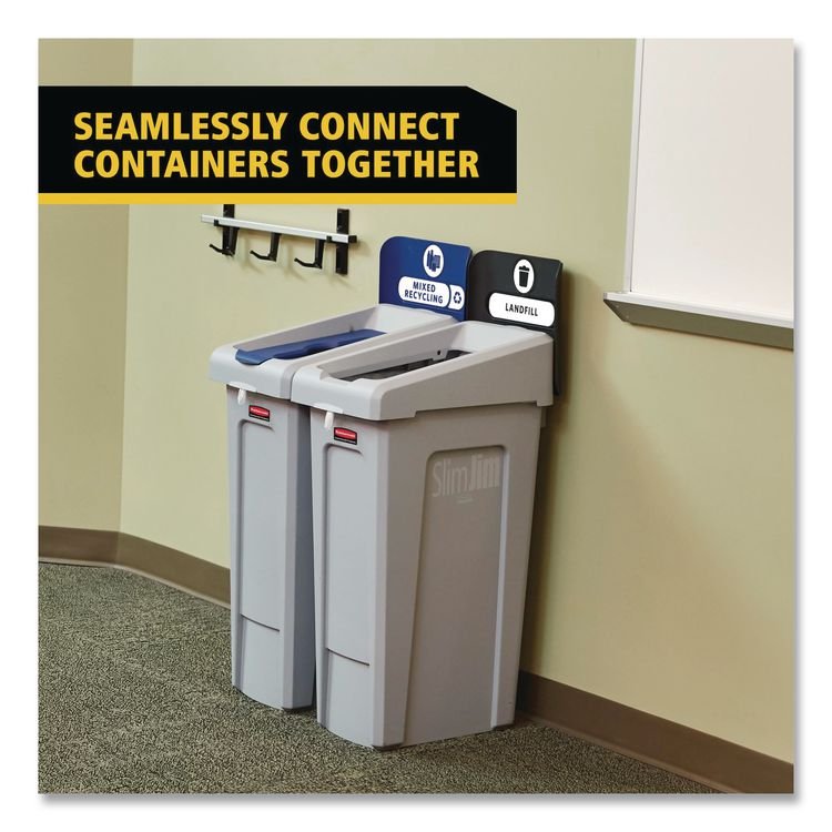 Rubbermaid® Commercial Slim Jim Recycling Station 1-Stream - Image 4