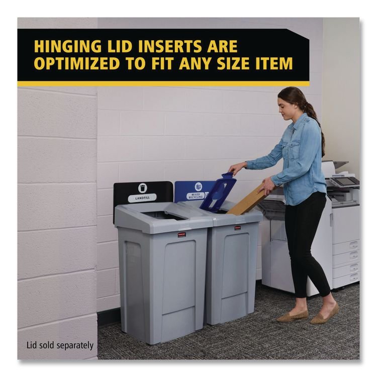 Rubbermaid® Commercial Slim Jim Recycling Station 1-Stream - Image 5