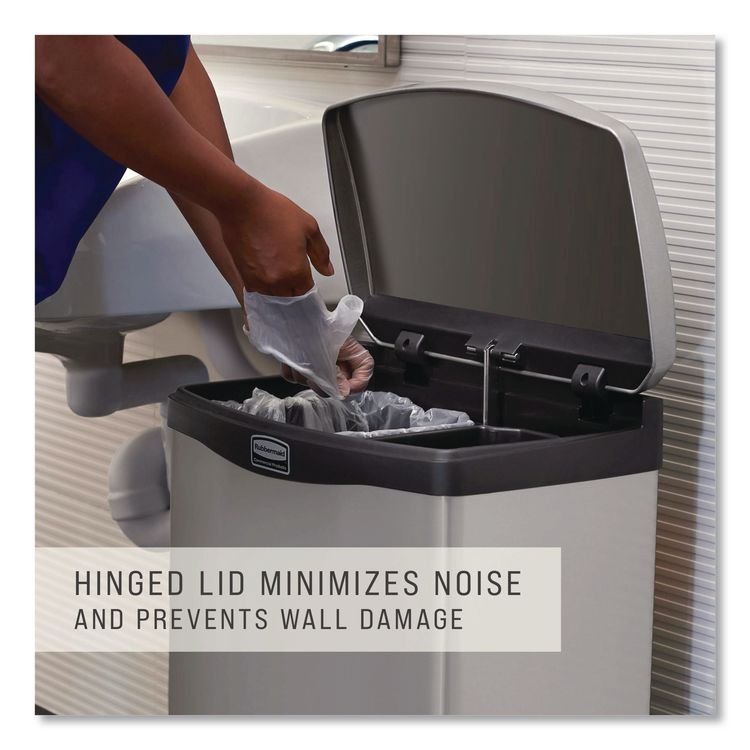 Rubbermaid® Commercial Slim Jim Stainless Steel Step-On Container - Image 4