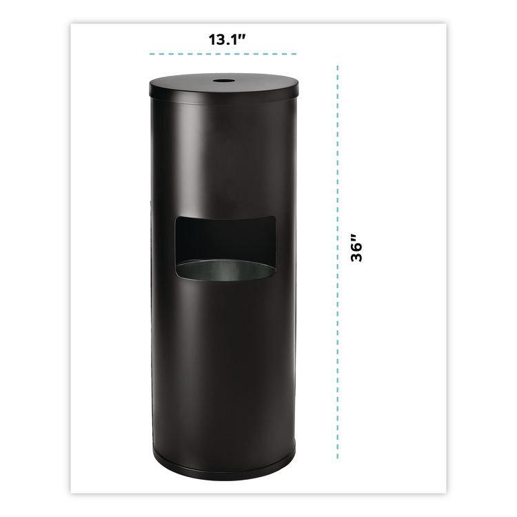 Gritt Commercial Floor Stand Wet Wipe Dispenser Station with 7 Gallon Built-In Trash Can - Image 2