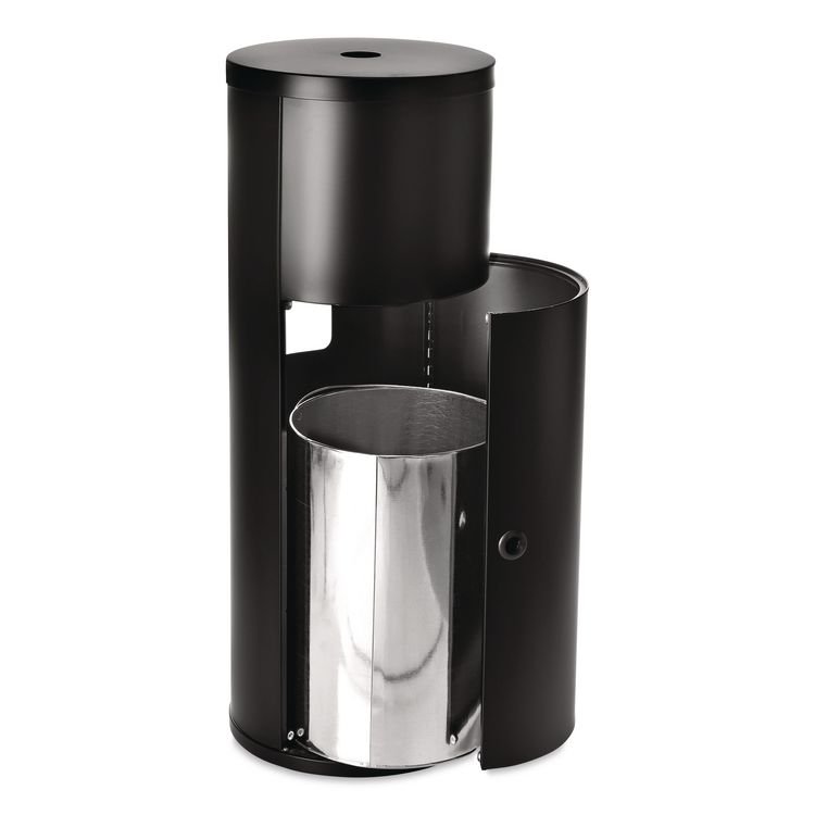 Gritt Commercial Floor Stand Wet Wipe Dispenser Station with 7 Gallon Built-In Trash Can - Image 4